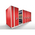 Office Mobile Shelving with Brand Colours
